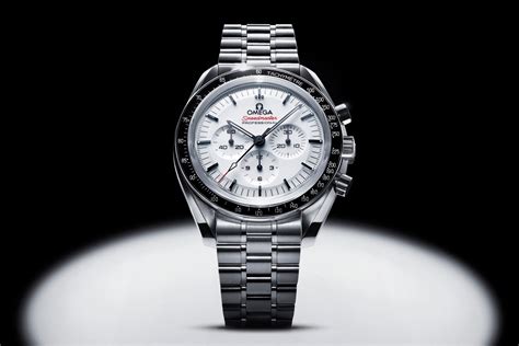 omega speedmaster white moonwatch|Omega Speedmaster white dial price.